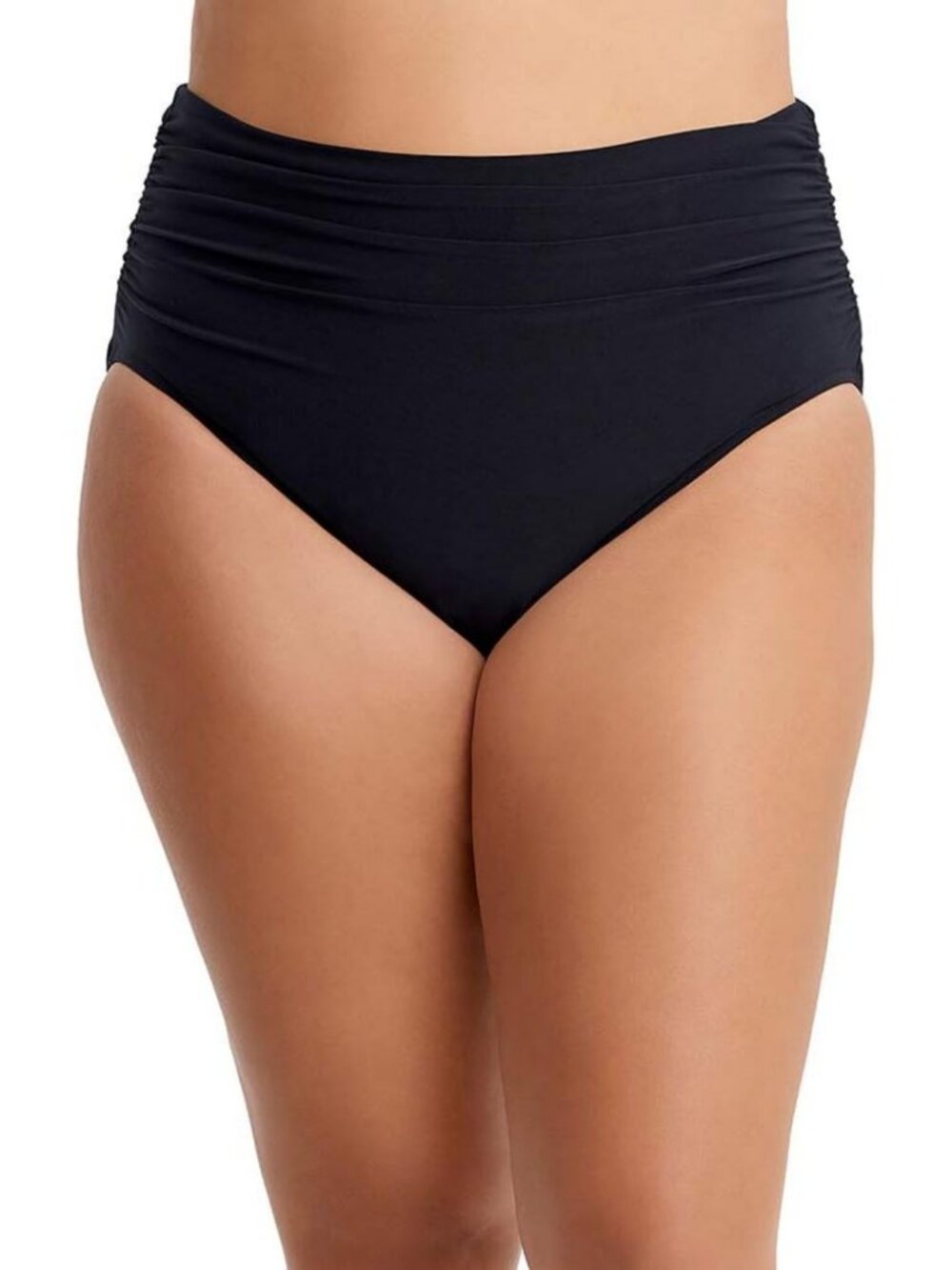 Shirred Jersey Tummy Control Swim Bottom for Women - Flattering Swimwear